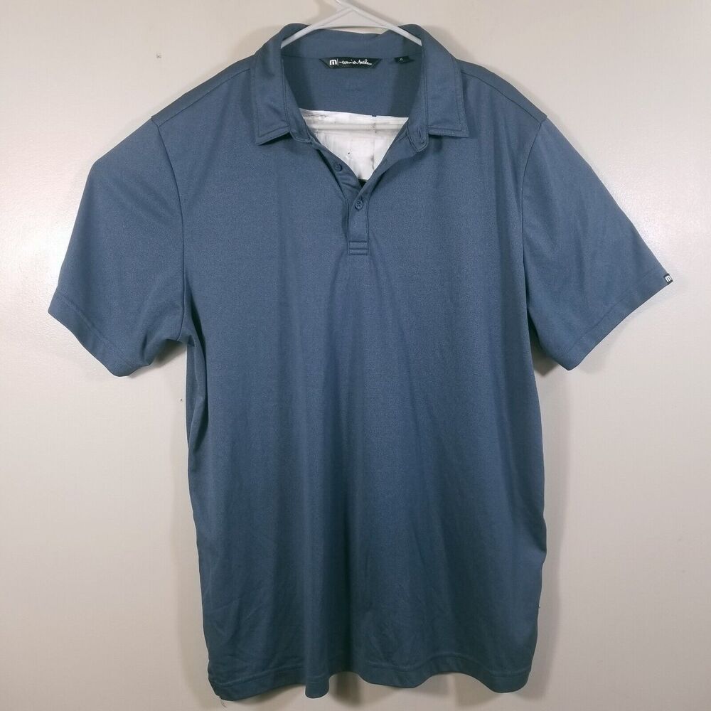 Travis Mathew Short Sleeve Performance Golf Polo Shirt Mens XLarge Allianz Logo